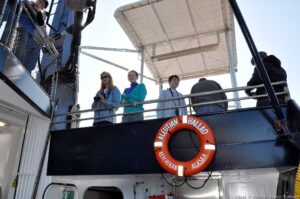 Annie enjoying the view from the upper deck.