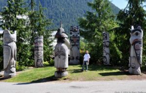 Totem Park at the top of Cape Fox Hill.