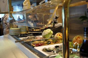 Notice the carved melons!