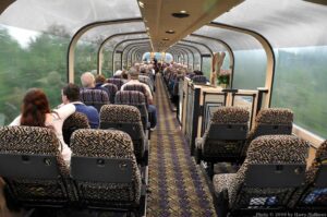 The upper deck is spacious and scenic.